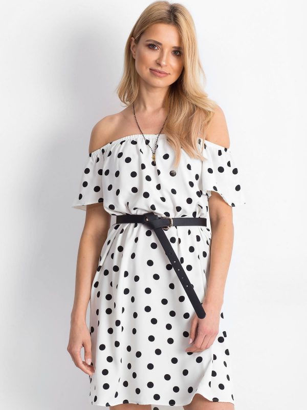 White and black Spanish Taorminee dress