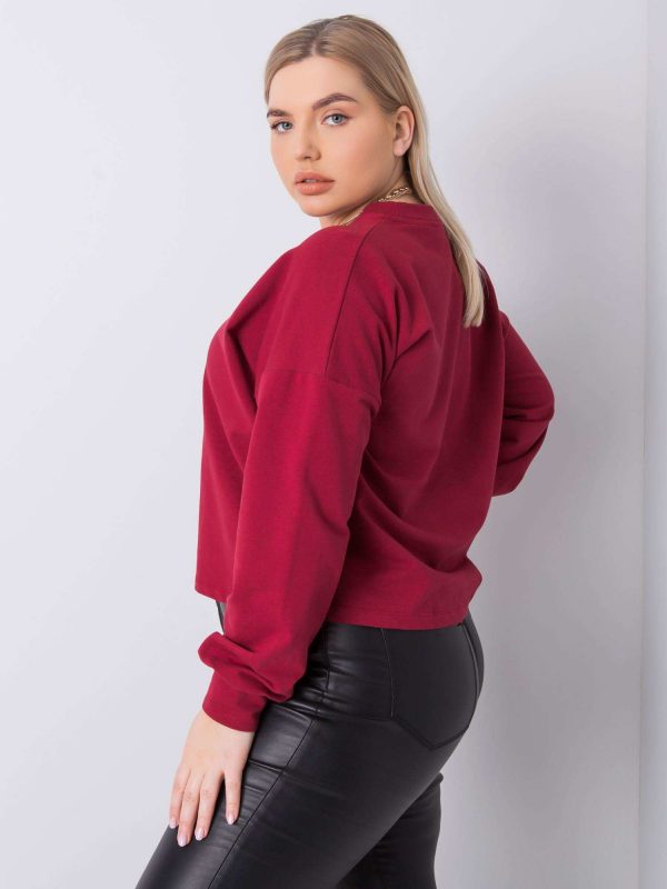 Burgundy plus size sweatshirt Florentia