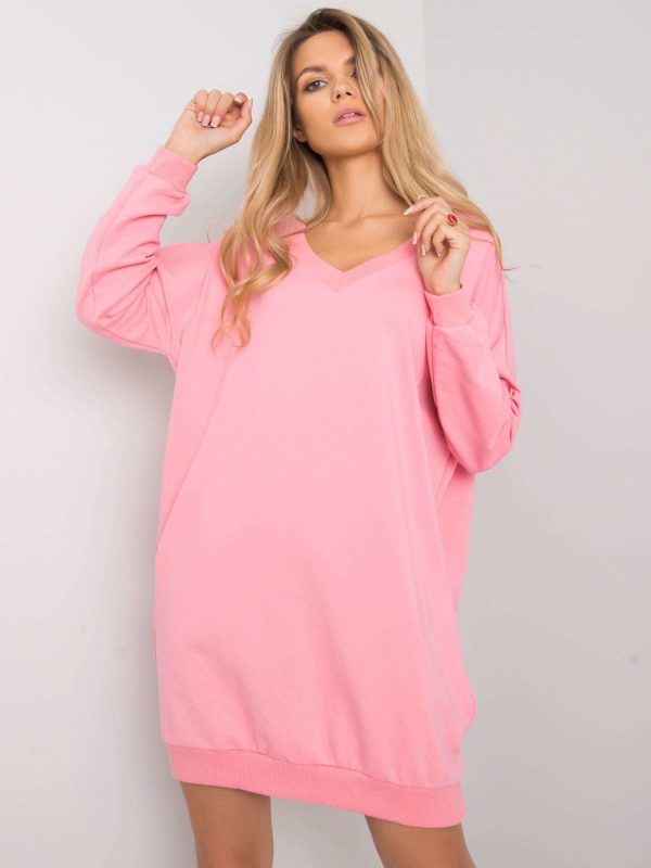 Pink V-neck sweatshirt Nayla