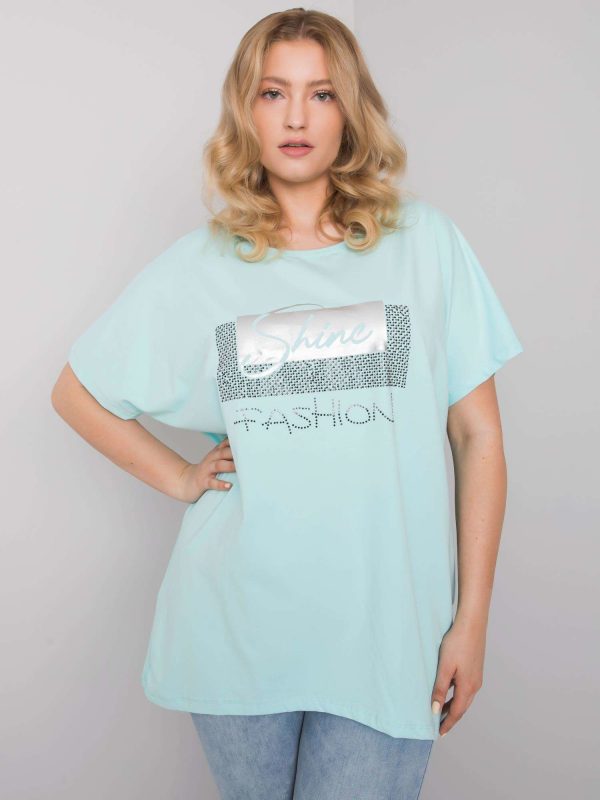 Lenora plus size mint blouse