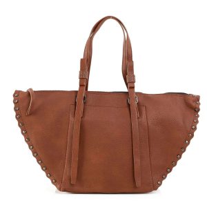 Brown Women's Bag with studs