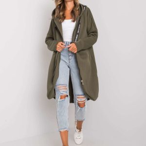 Khaki cardigan sweatshirt Carissa