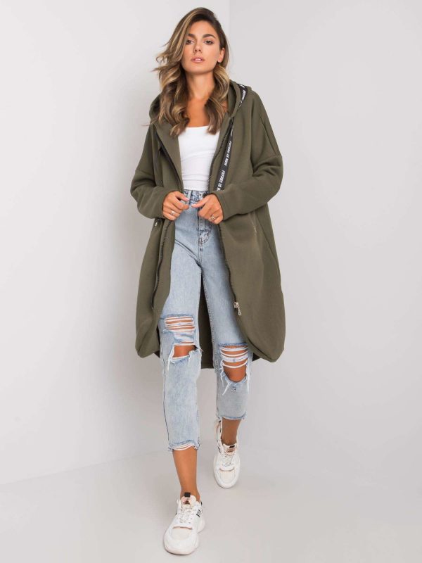 Khaki cardigan sweatshirt Carissa