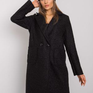 Black classic coat Damme OCH BELLA