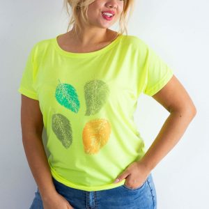 Fluo yellow t-shirt plus size Moving