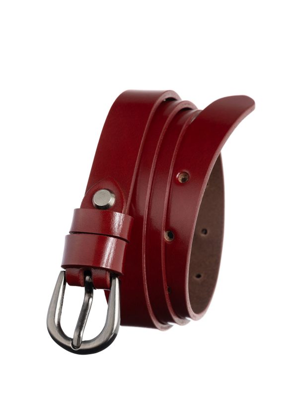 BADURA Women's Burgundy Leather Strap