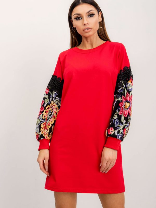 RUE PARIS Red Neffy dress