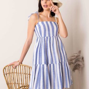 White and blue Semille dress