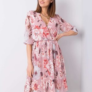 Pink dress with Valentine prints