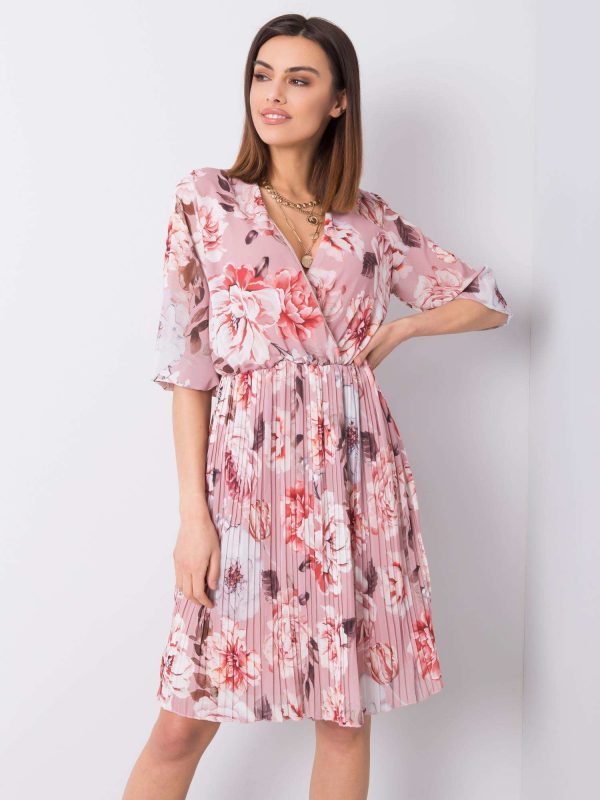 Pink dress with Valentine prints