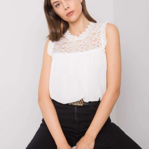 Aileen white formal blouse