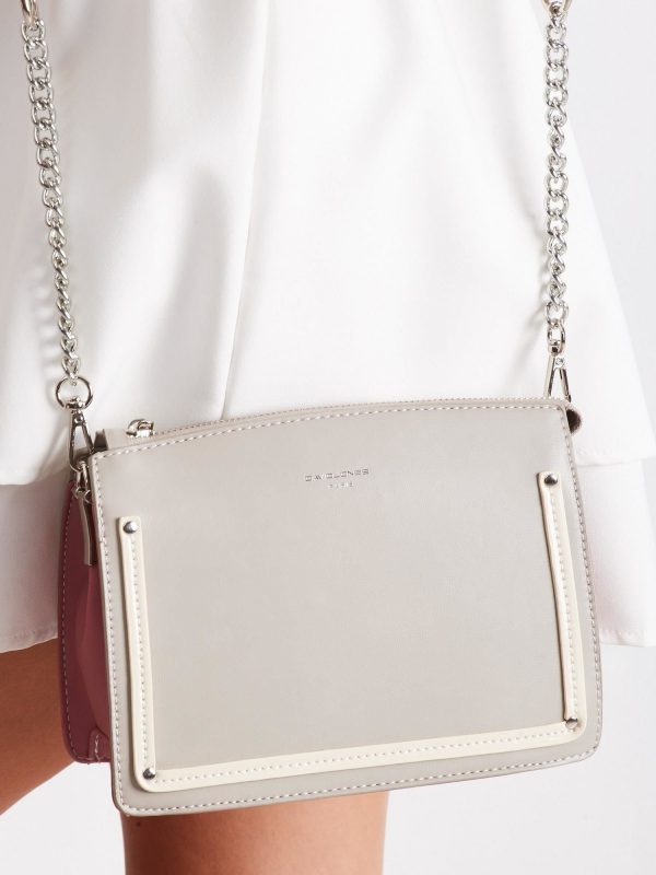 Grey Pink Elegant Handbag