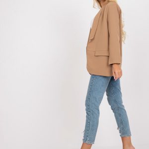 Dark beige classic blazer with Guerrero clasp