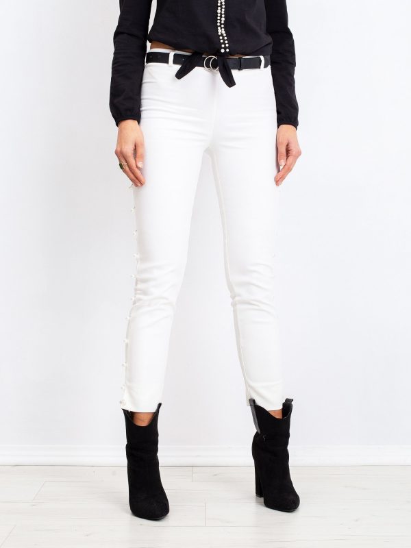 RUE PARIS White Pearl pants