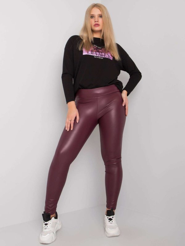 Marion RUE PARIS Dark Purple Plus Size Leggings