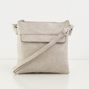 Light gray postman with long strap