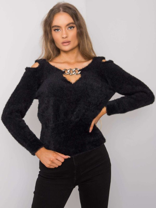 Black cutout sweater Leandre RUE PARIS