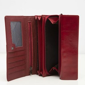 Women's Burgundy Leather Wallet