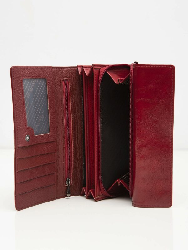 Women's Burgundy Leather Wallet