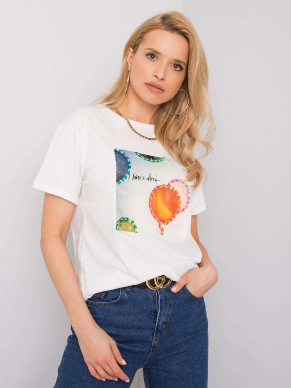 White t-shirt with Vesna appliques