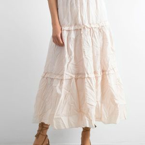 BY O LA LA Pale pink long skirt