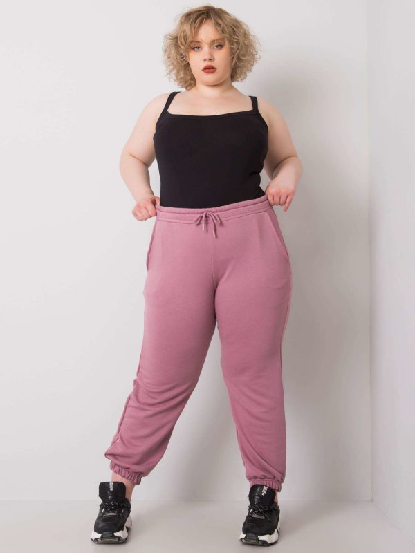 Ainhoa Dirty Pink Plus Size Cotton Sweatpants