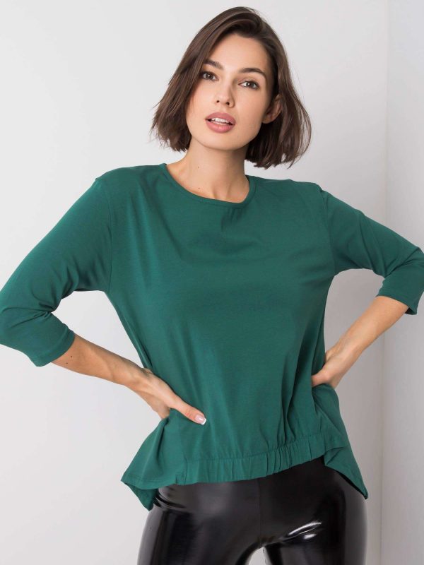 Lexy's dark green blouse