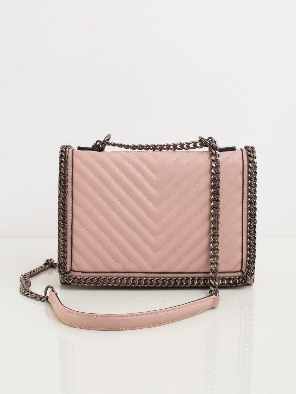 Light pink bag with chain