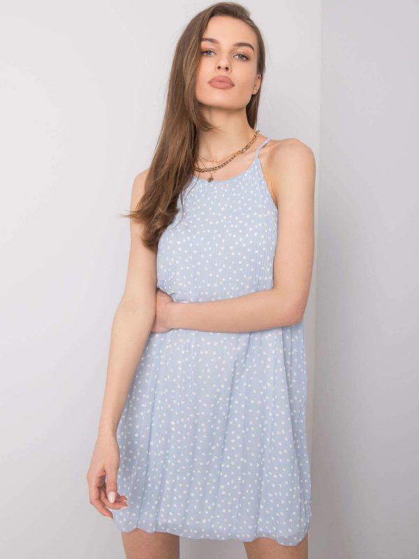 Light blue dress with patterns Sage SUBLEVEL