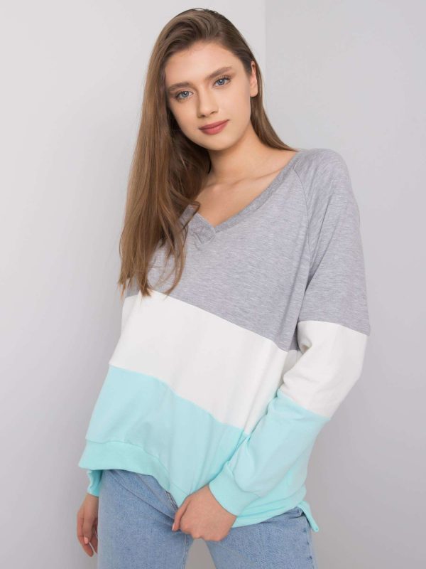 Grey-mint sweatshirt Lotta RUE PARIS