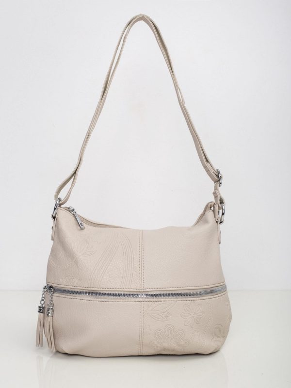 Apricot eco leather handbag