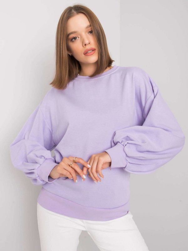 Natalee purple back cutout sweatshirt