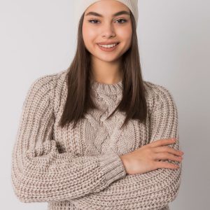 Beige beanie cap RUE PARIS