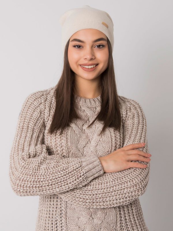 Beige beanie cap RUE PARIS