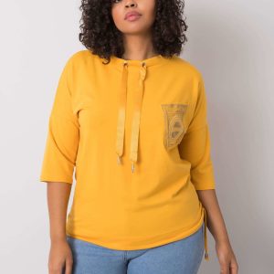 Luciana mustard blouse