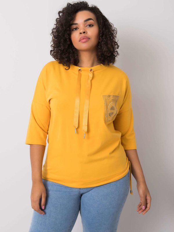 Luciana mustard blouse