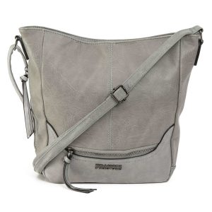 Grey eco-leather handbag