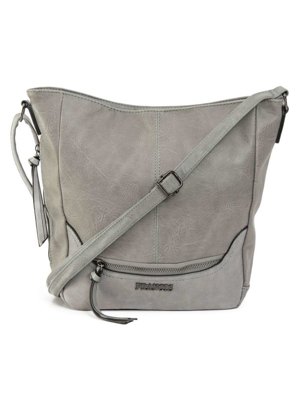 Grey eco-leather handbag