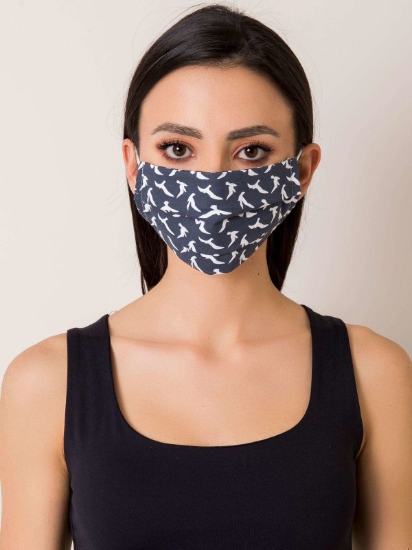 Navy blue protective mask in seagulls