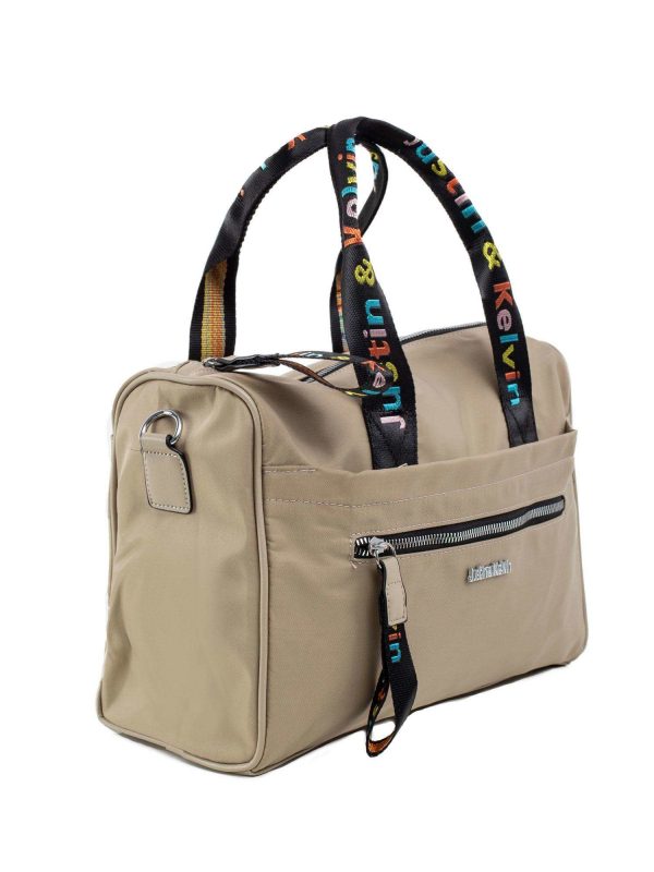 Dark Beige City Bag with Detachable Strap