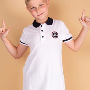 TOMMY LIFE White Boy's Polo Shirt