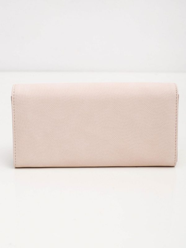 Pale Pink Eco-Leather Olong Wallet