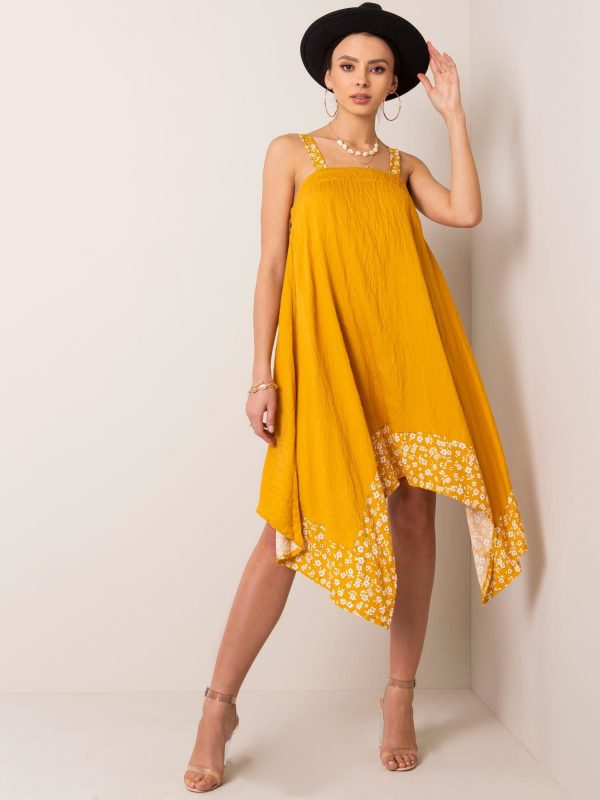 Mercy RUE PARIS mustard dress