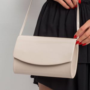 Light beige small clutch bag