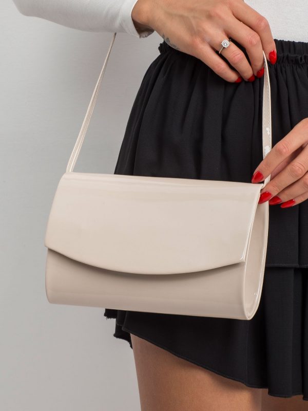 Light beige small clutch bag