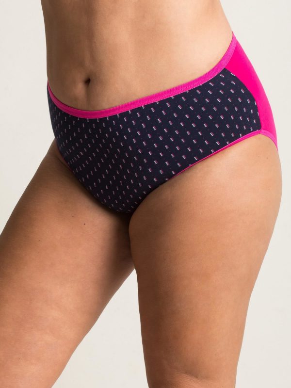 Navy Blue Pink Plus Size Panties