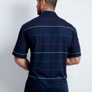 Navy blue polo shirt for men plus size Various