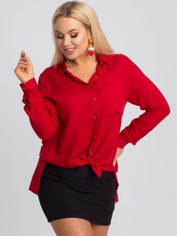 Jordi RUE PARIS red plus size shirt