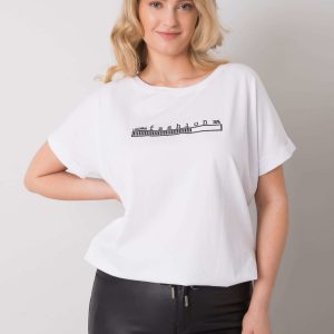 White plus size blouse Mavis