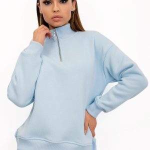 RUE PARIS Light Blue Ayla Sweatshirt